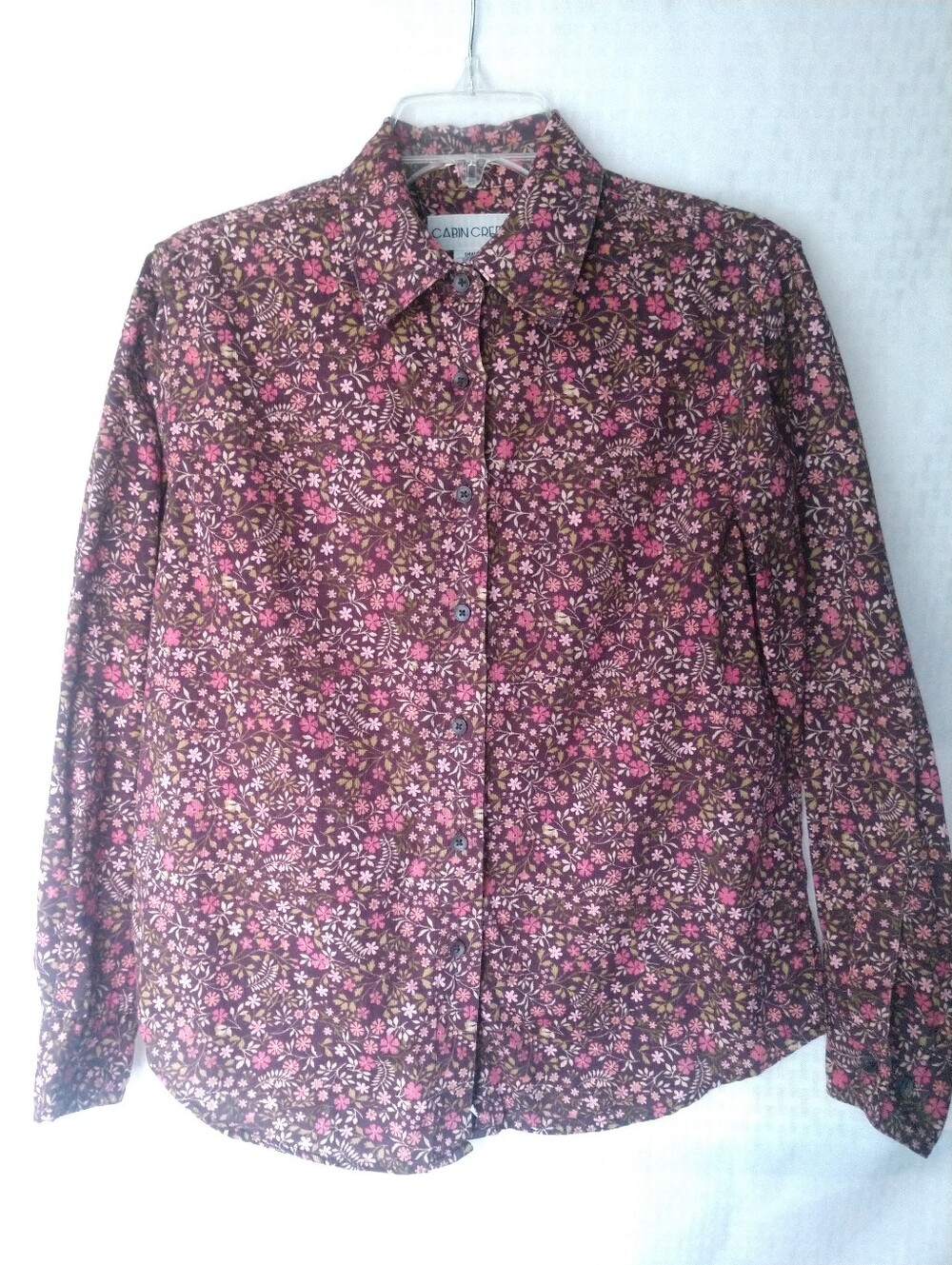 Cute Cabin Creek Shirt Floral Ditzy Print Fall Autumn Cottagecore Size Small